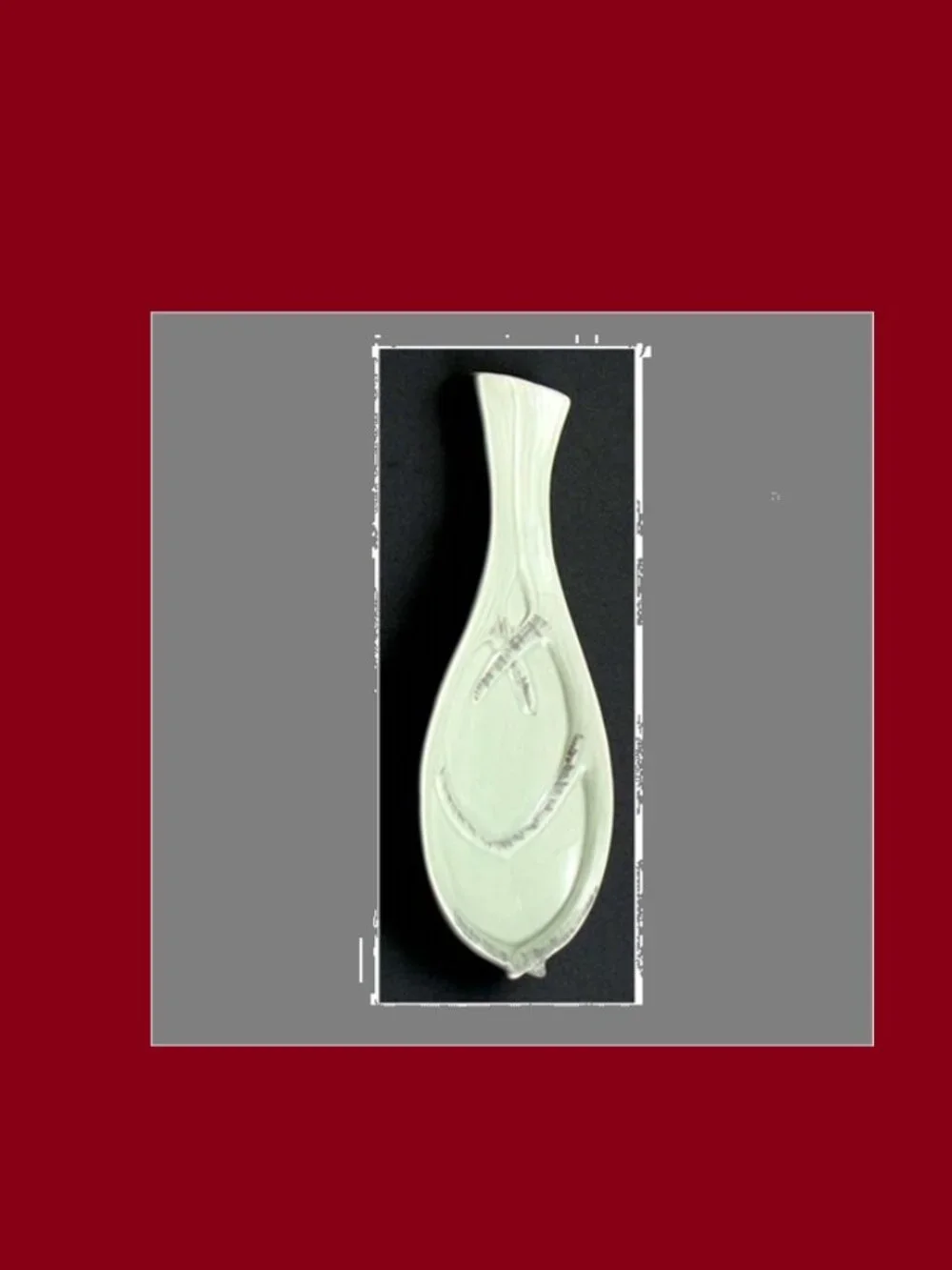 Ceramic Antler Spoon Rest 8 1/8